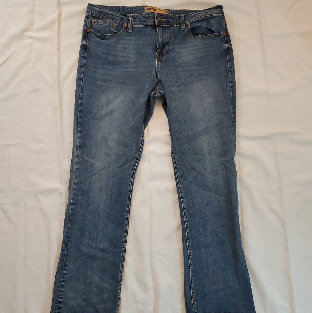 Seven 7 For All Mankind  Straight Leg Medium Wash